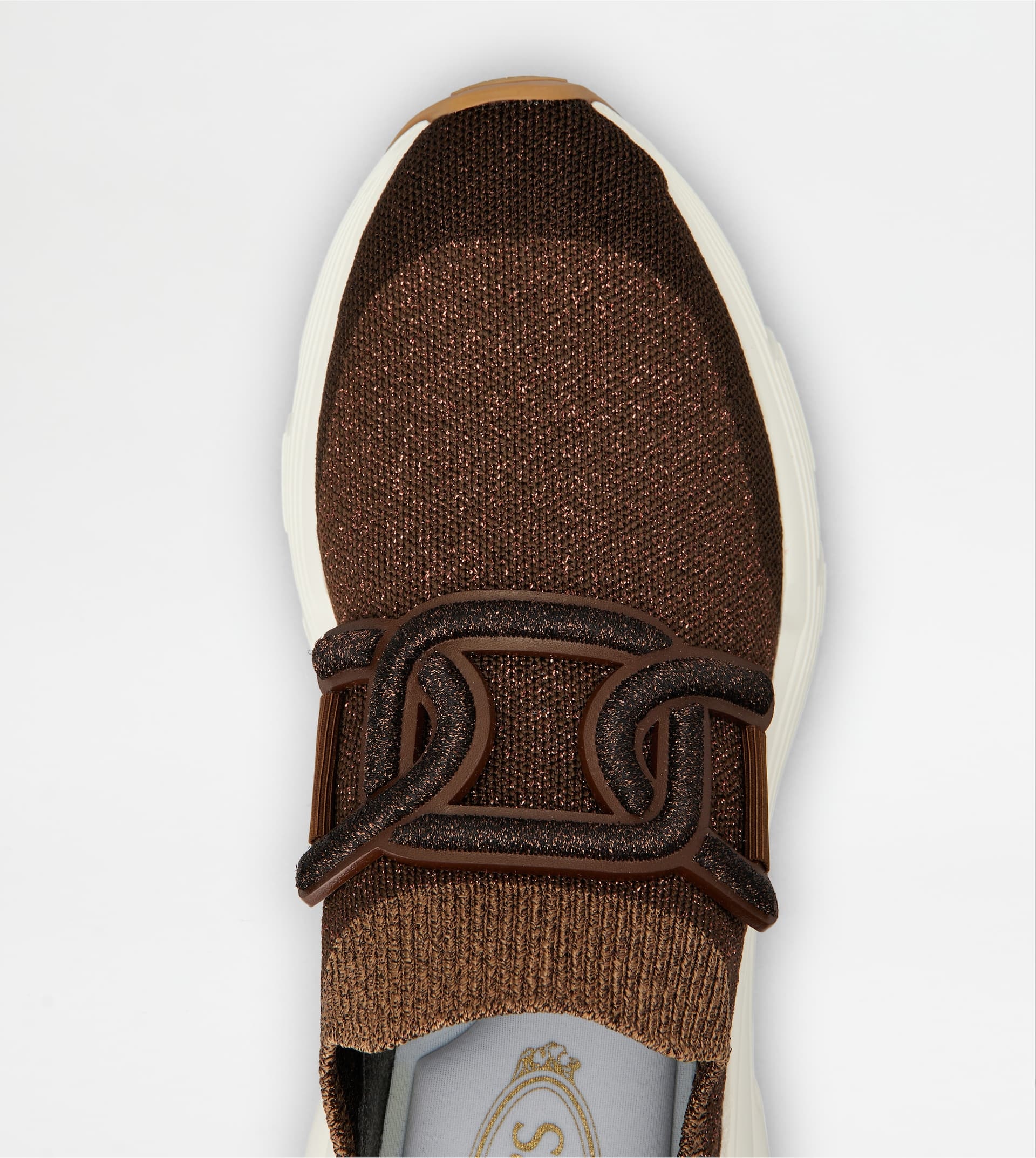 KATE SLIP-ON SNEAKERS IN FABRIC - BROWN - 4