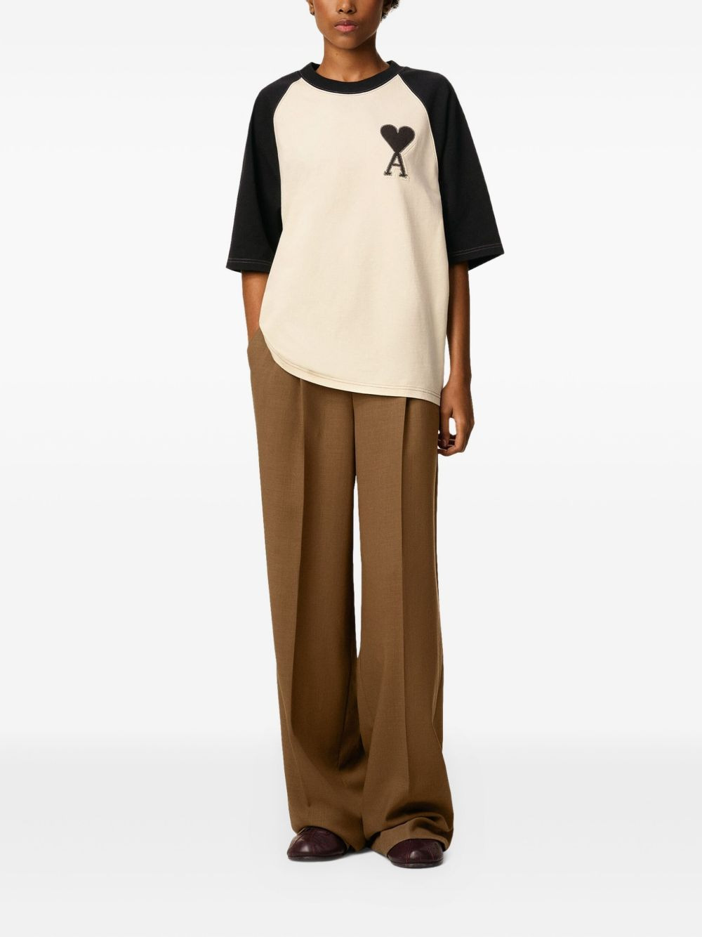 raglan-sleeve Ami de Coeur-motif T-shirt - 7