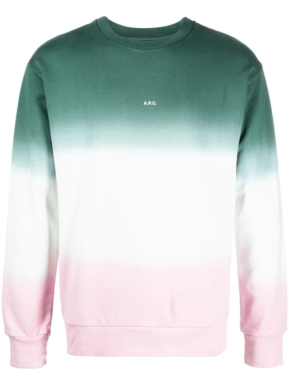 ombre-effect striped sweatshirt - 1