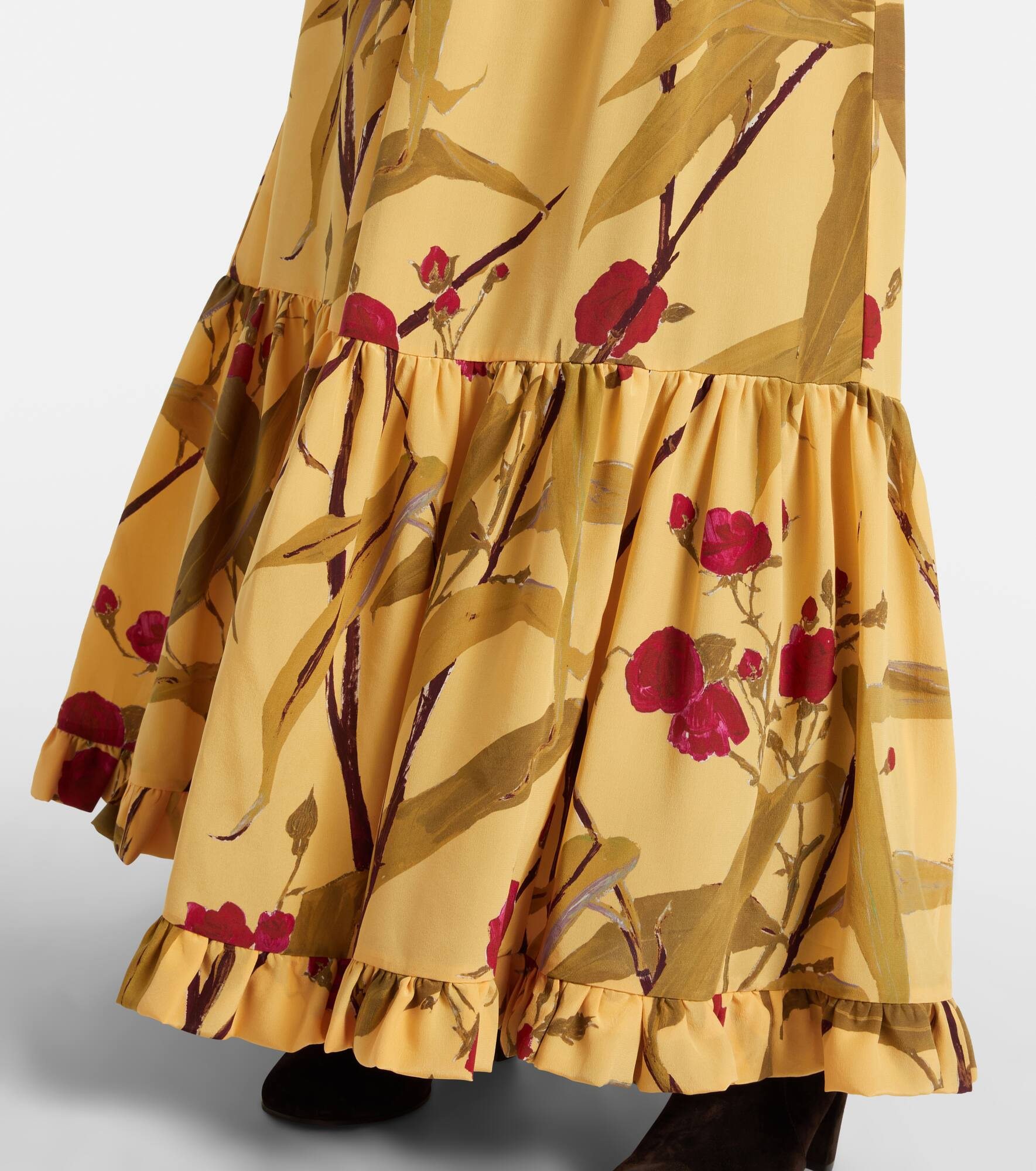 Visconti silk crêpe de chine maxi dress - 6