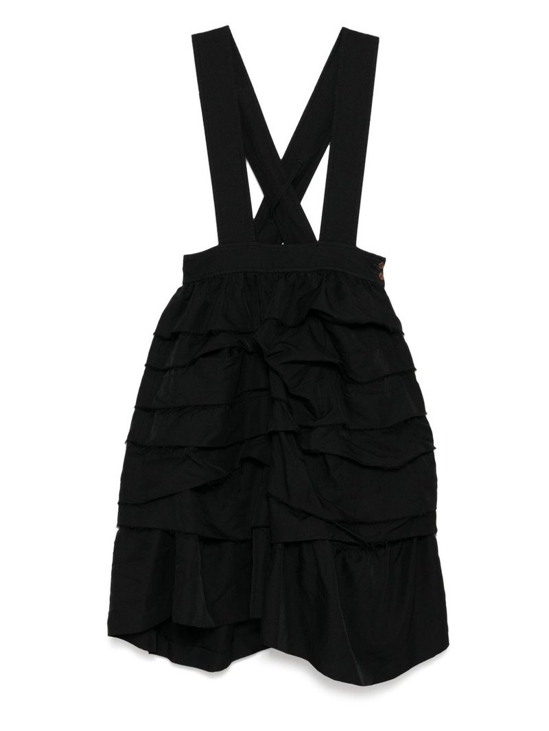raw edge pinafore dress 1