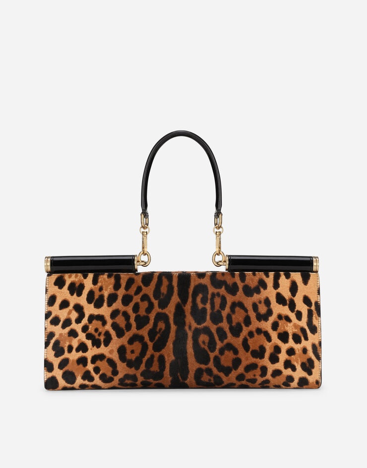 90es Sicily bag in leopard-print pony hair - 4