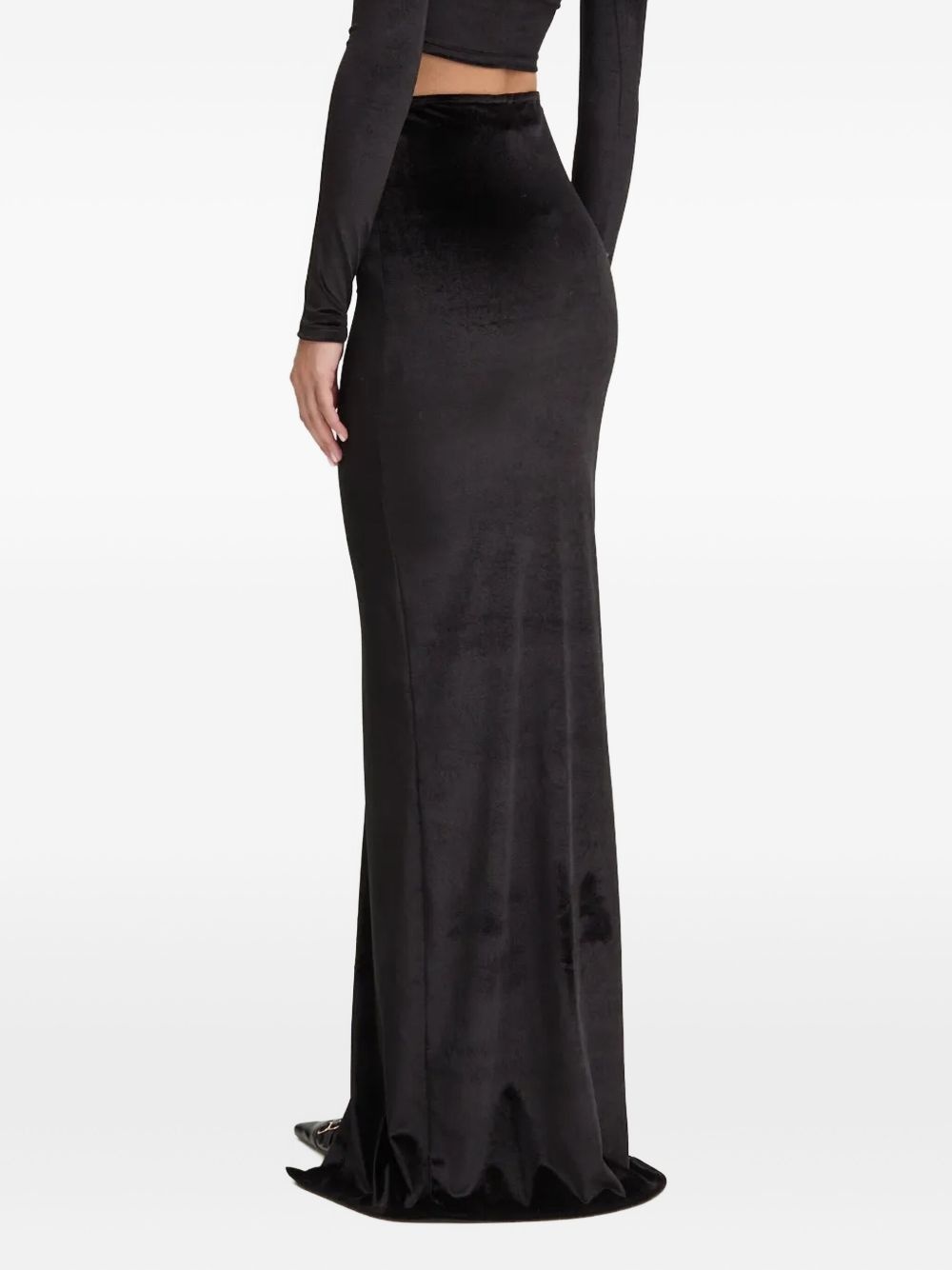 velvet maxi skirt - 2
