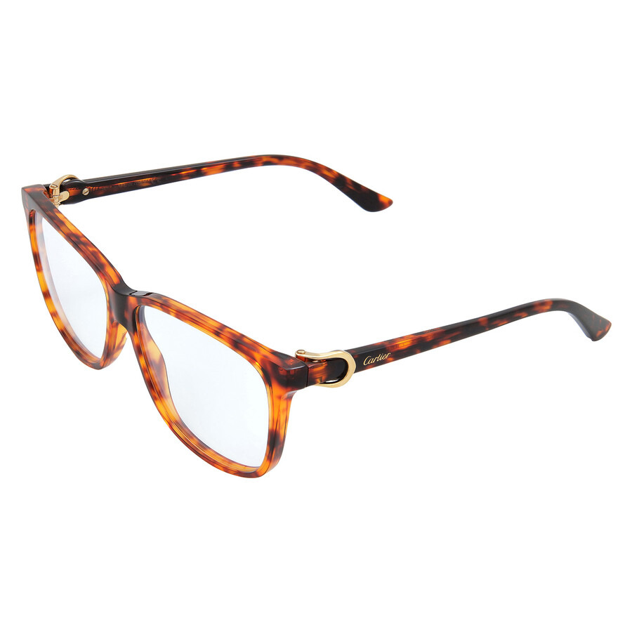 Cartier Demo Square Ladies Eyeglasses CT0351O 002 56 - 4