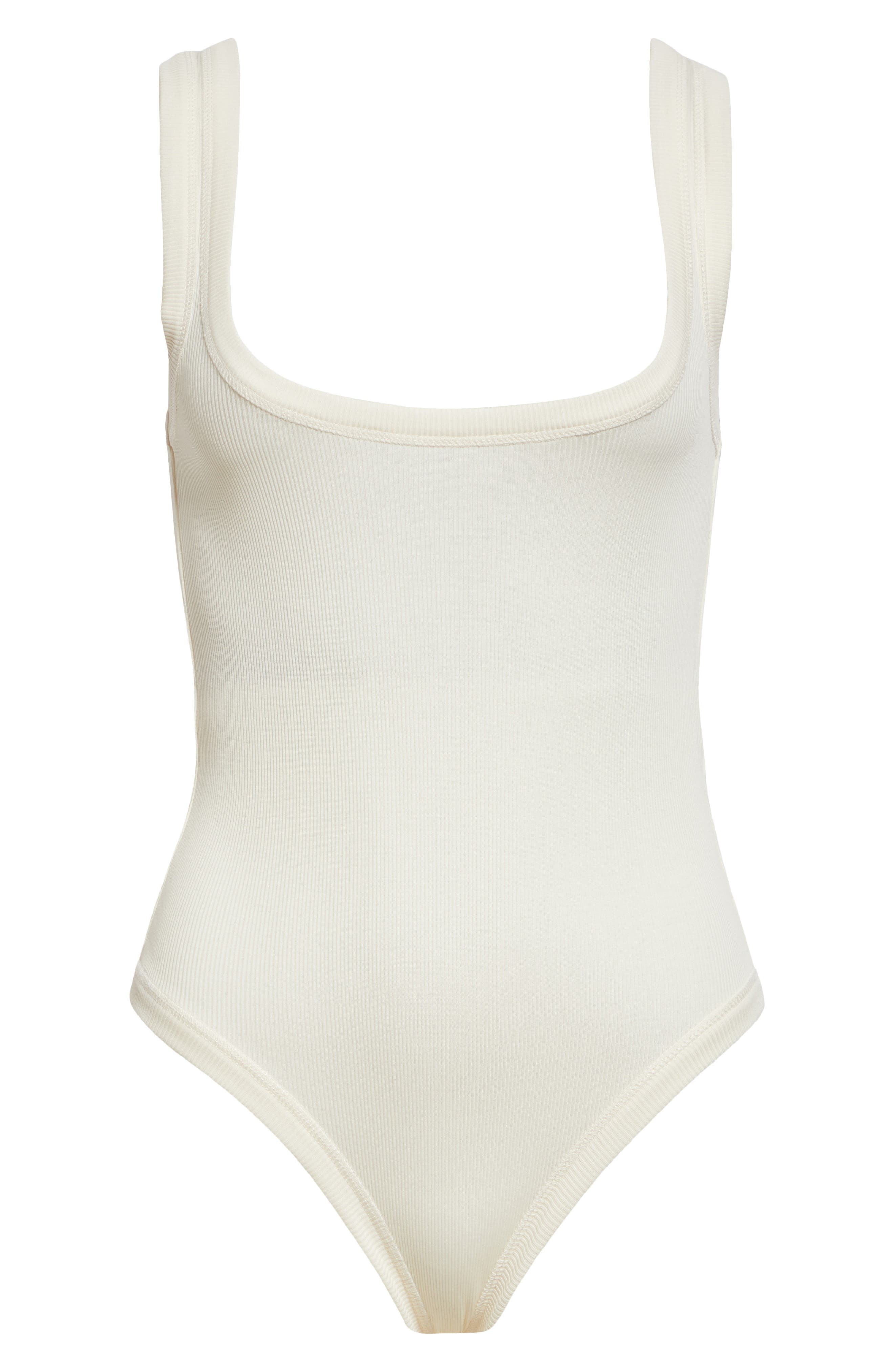 Le Body Gros Grain Rib Cotton Bodysuit - 6