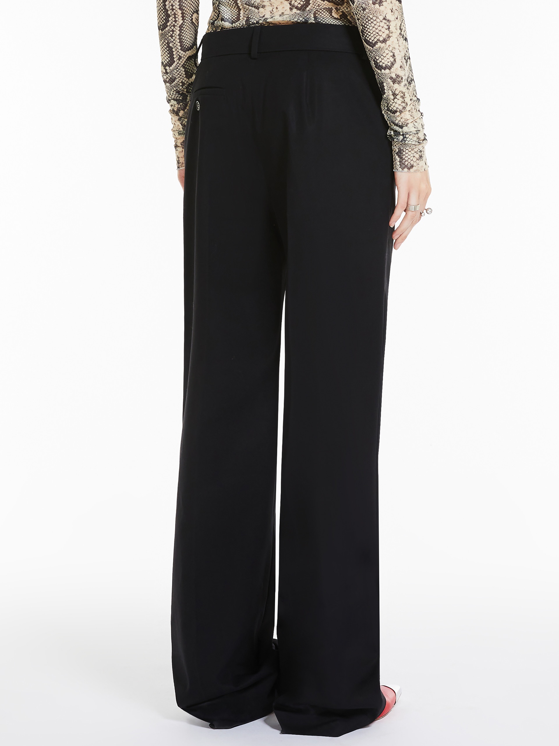 SABADEL Waterproof gabardine boyfriend trousers - 4