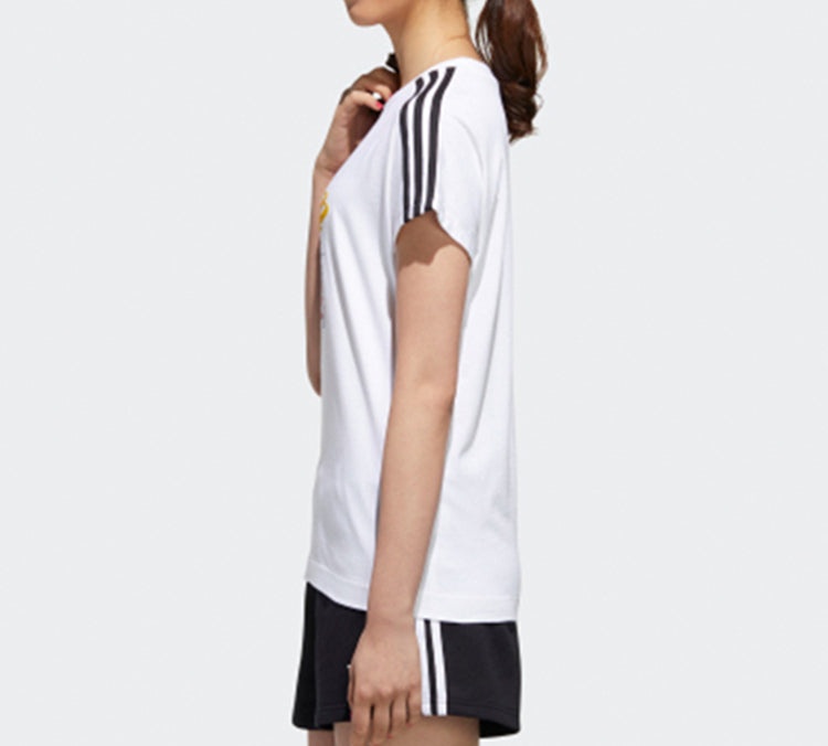 adidas neo Panda Tee Printing Loose Short Sleeve White GK1561 - 5