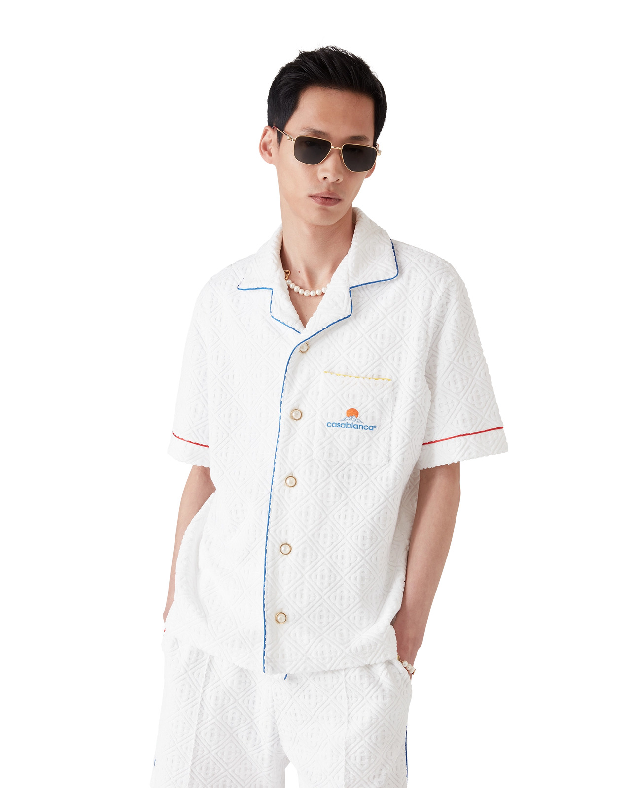 Monogram Towelling Short Sleeve Shirt | Casablanca Paris - 4