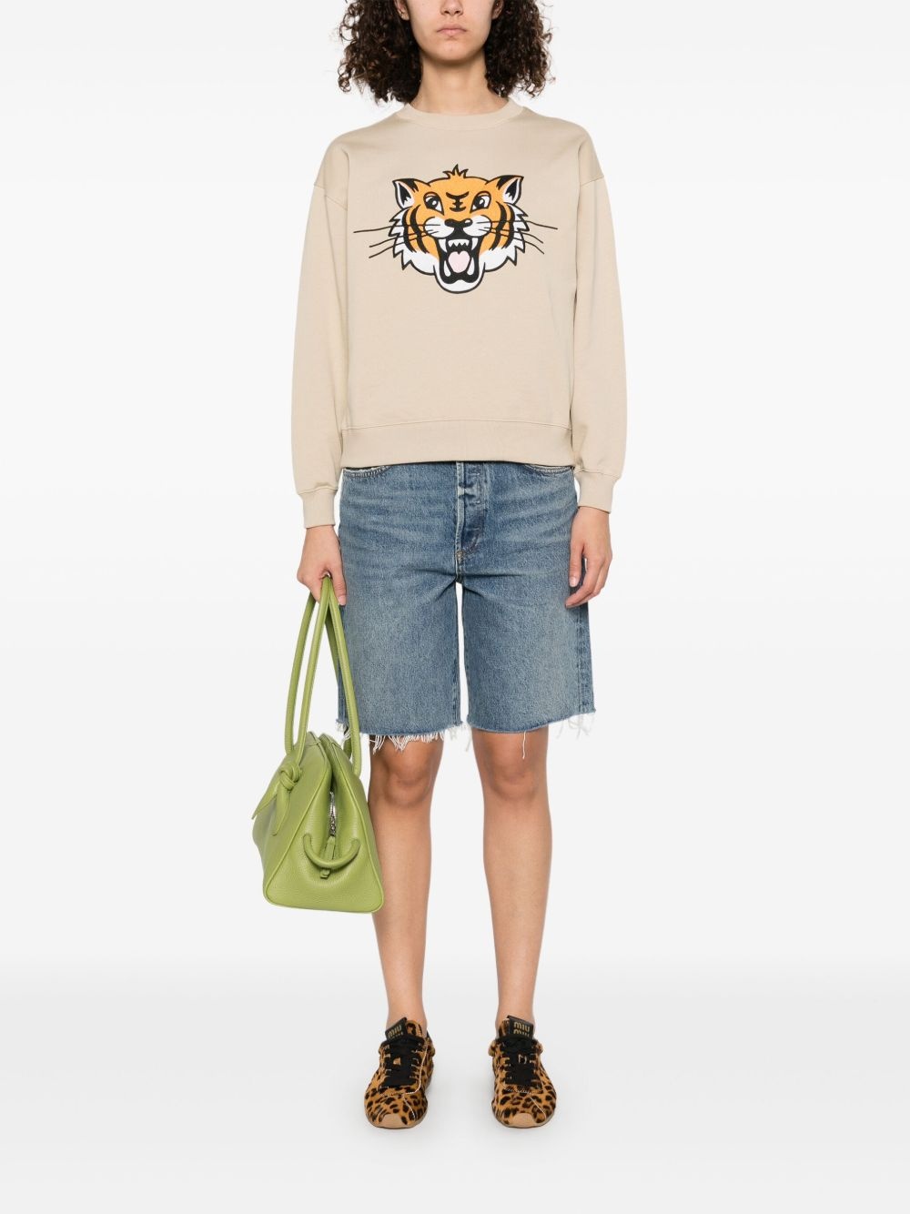 Happy Tiger-embroidered sweatshirt - 2