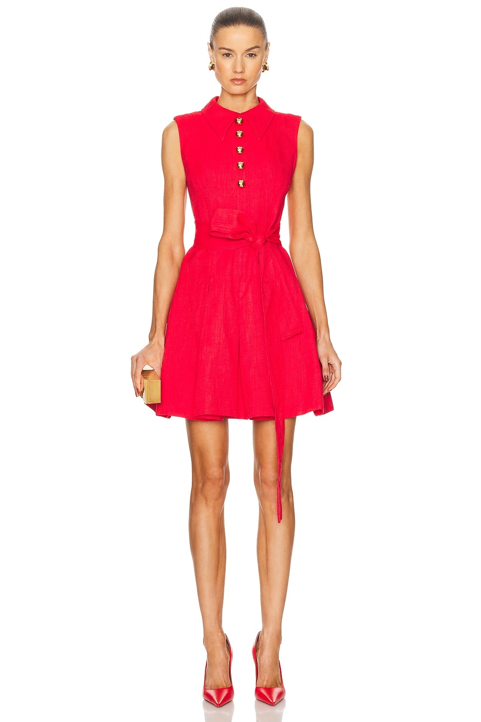 Pleated Mini Dress - 1