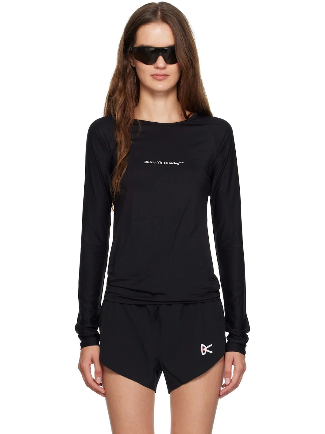 Black Aloe Long Sleeve Fitted Sport T-shirt - 1