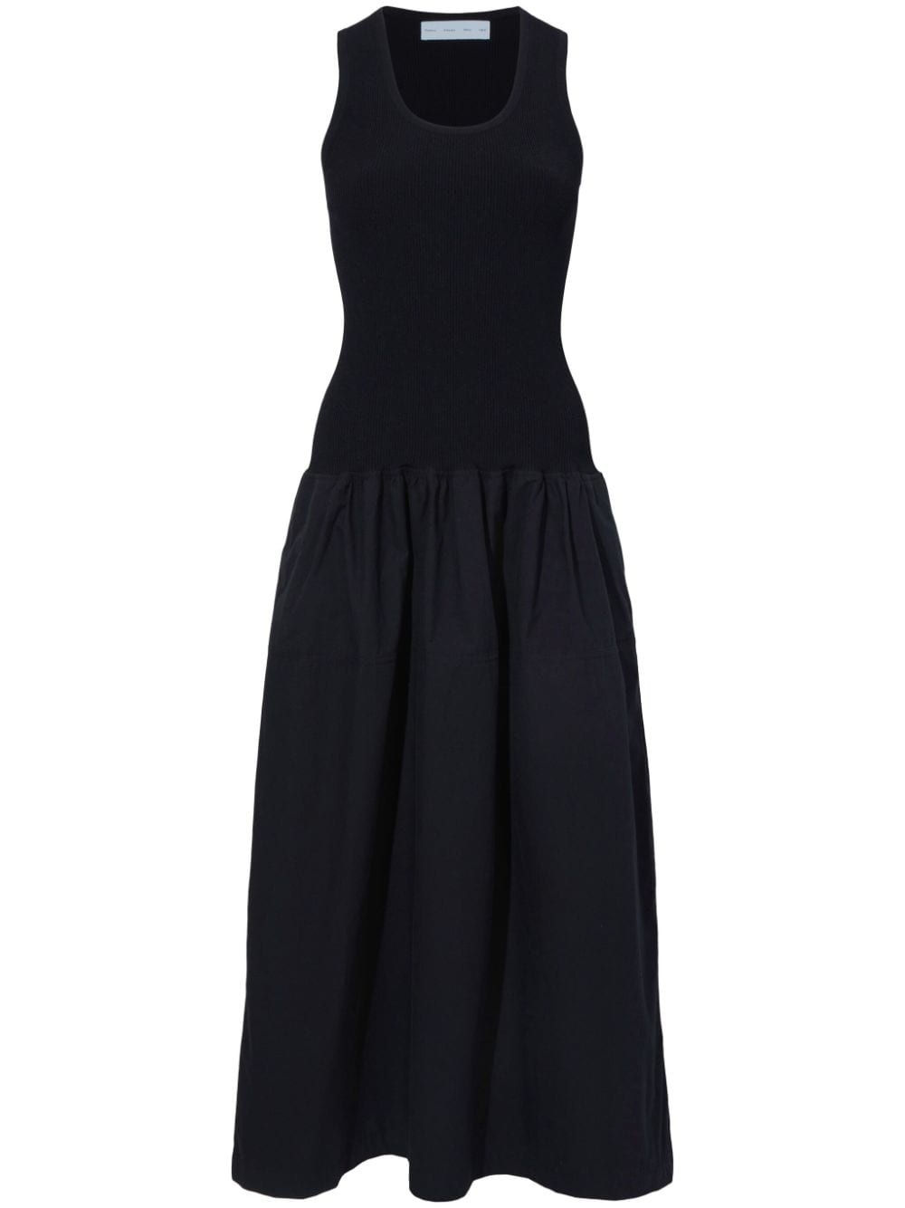 drop-waist cotton maxi dress - 1