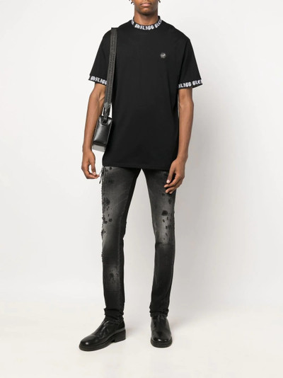 PHILIPP PLEIN logo-patch short-sleeve T-shirt outlook