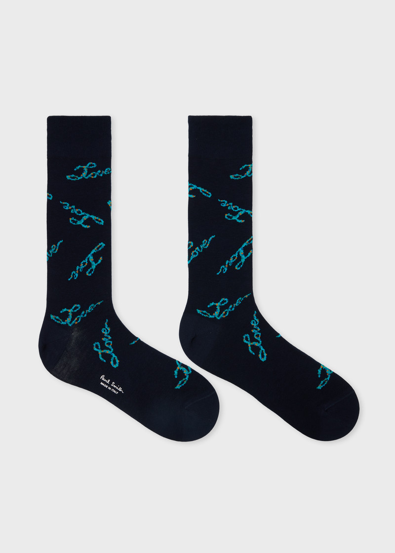 Paul Smith Navy 'Love' Socks outlook