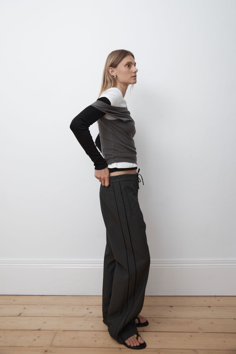 Tailored Track Pants - Black Olive - 7