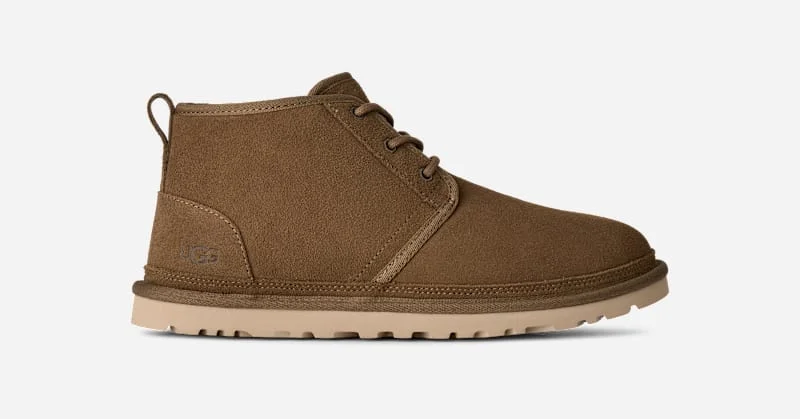 ® Men's Neumel Leather Shoes Chukka Boots in Light Bronze - 1