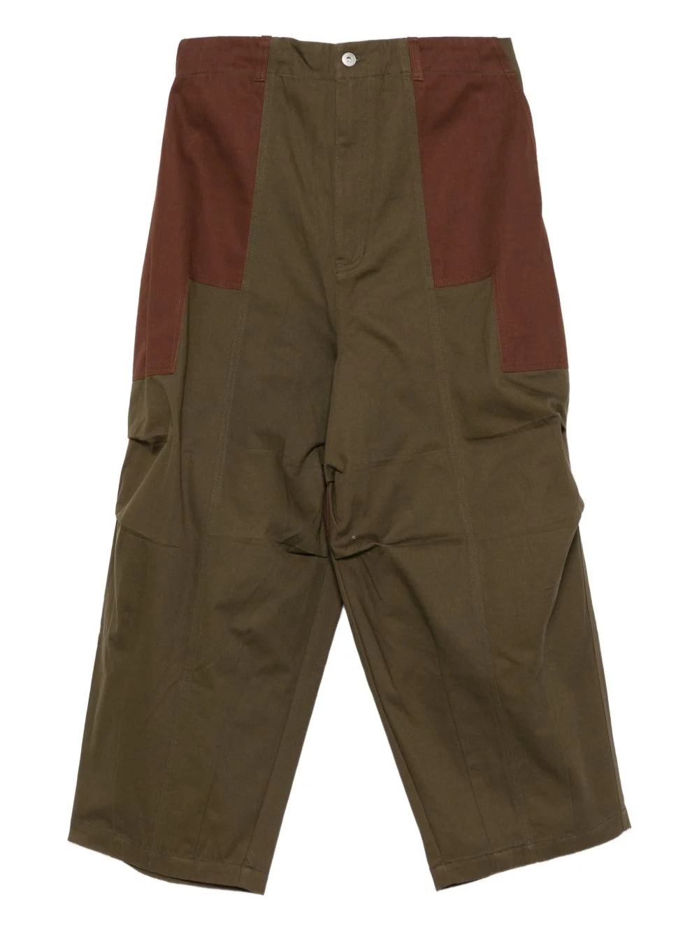 contrast-panel trousers - 1