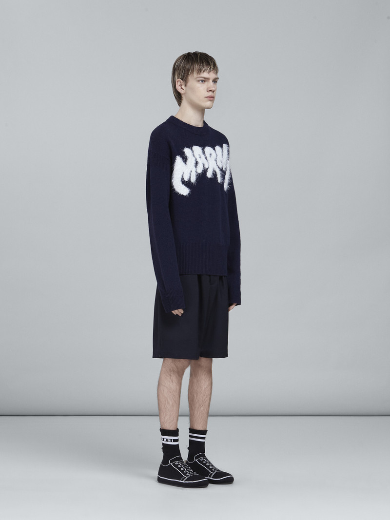 SHETLAND WOOL LOGO CREWNECK SWEATER 5