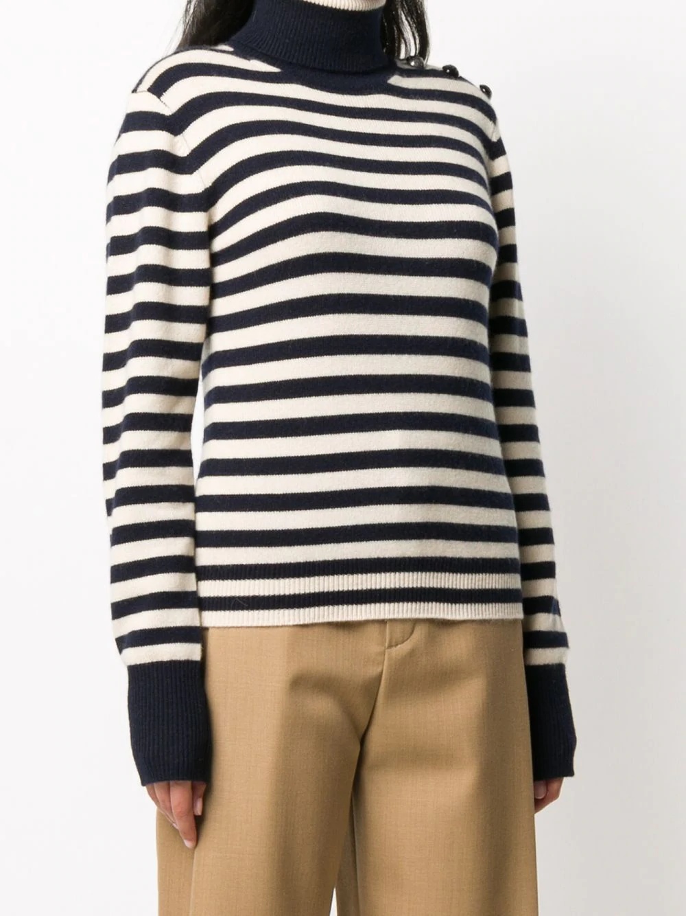 mariner stripe cashmere jumper - 3