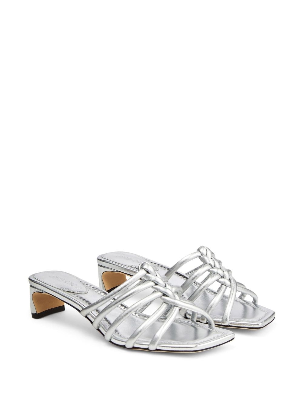 Carmel 35mm metallic leather mules - 2