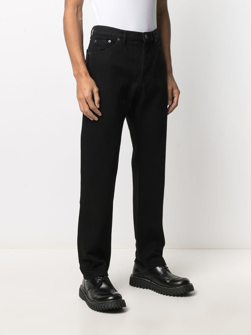 logo-patch straight-leg jeans - 4