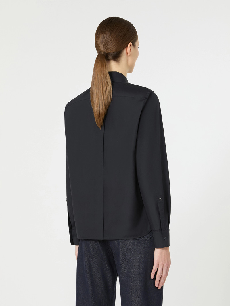 MAROSO Cotton poplin shirt - ULTRAMARINE 4