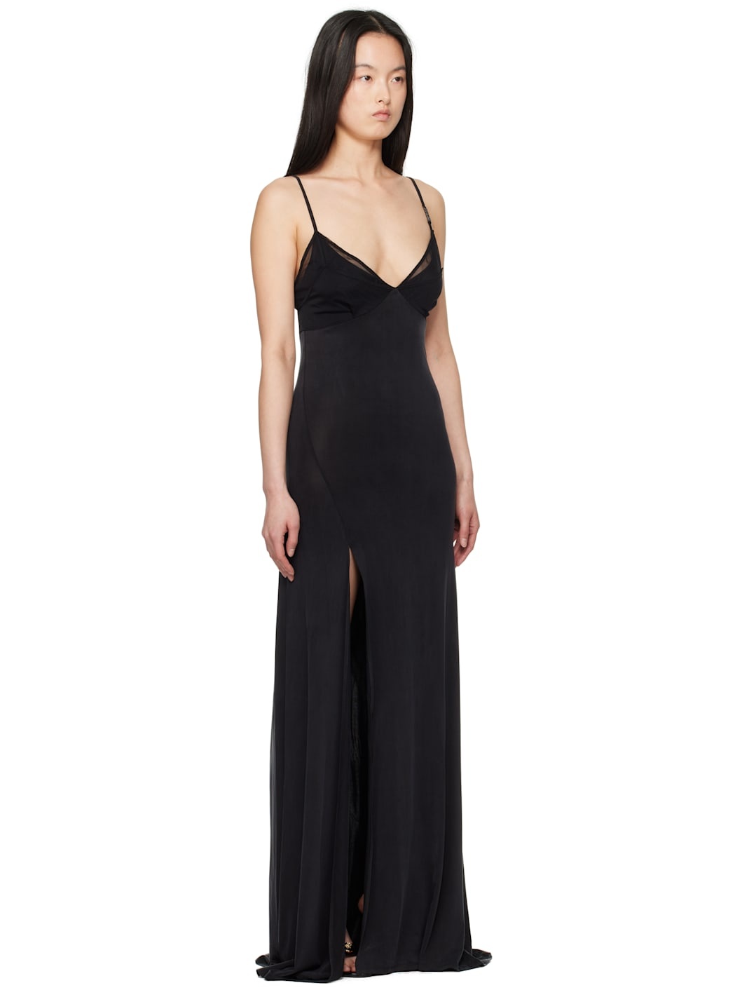 Black Slip Maxi Dress - 2