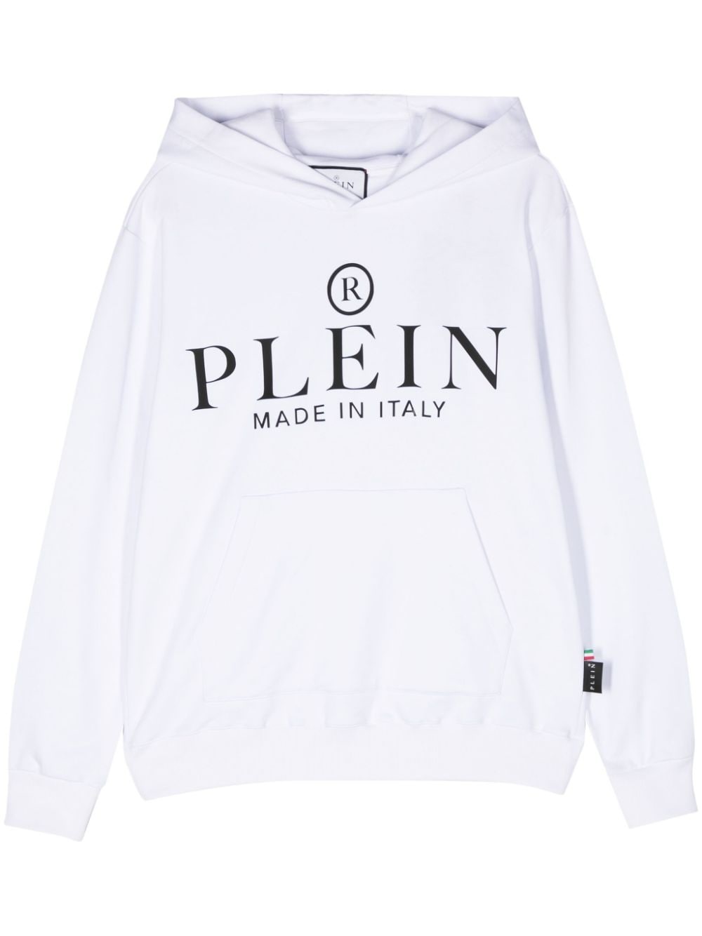 logo-appliquÃ© cotton hoodie - 1