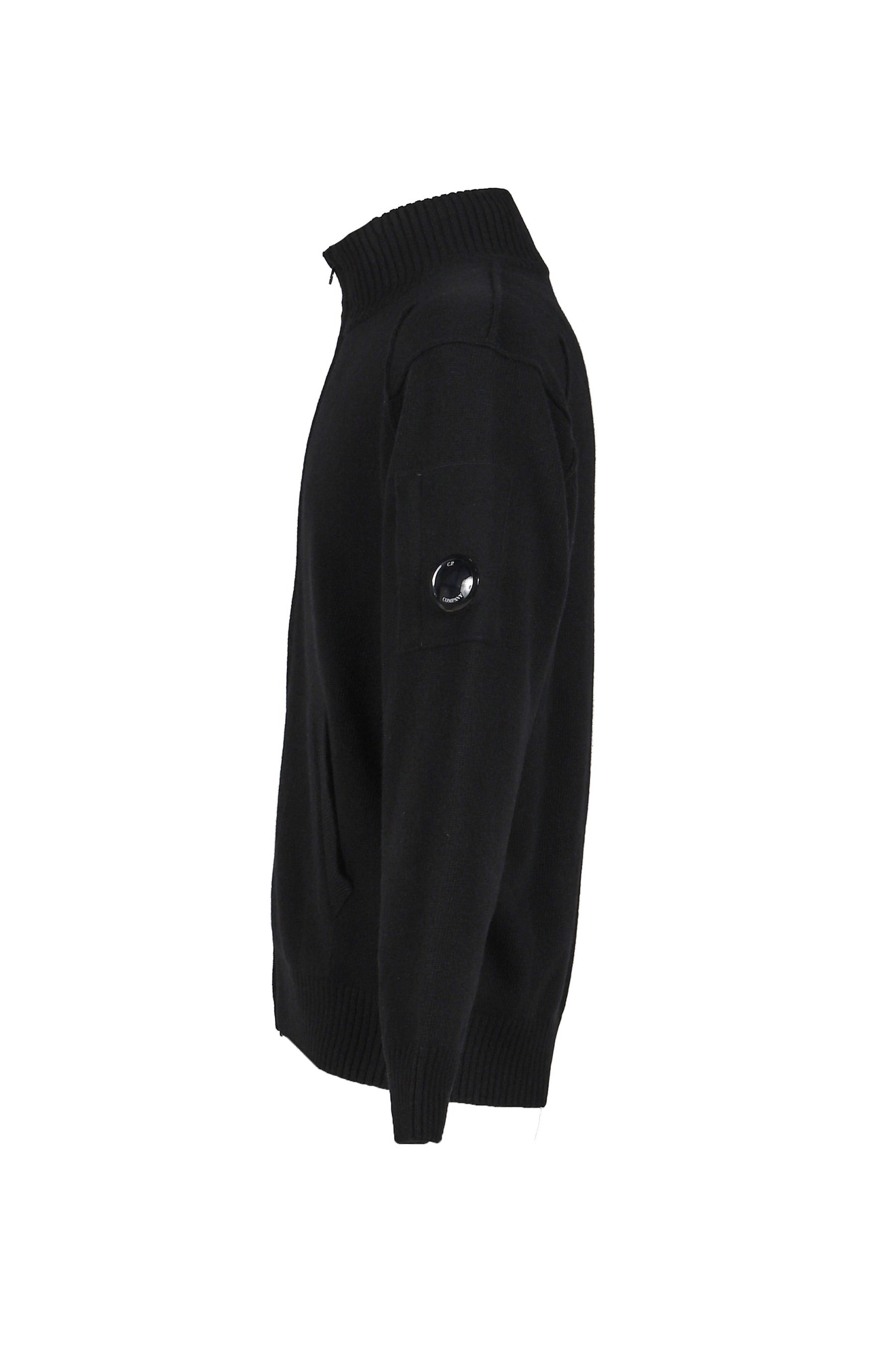 KNW CARDIGAN IN LAMBSWOOL GRS / BLK - 3