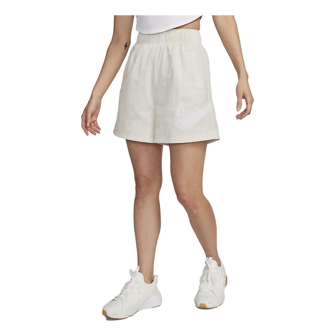 (WMNS) Nike Sportswear Essential Woven Shorts 'White' DM6740-104 - 2
