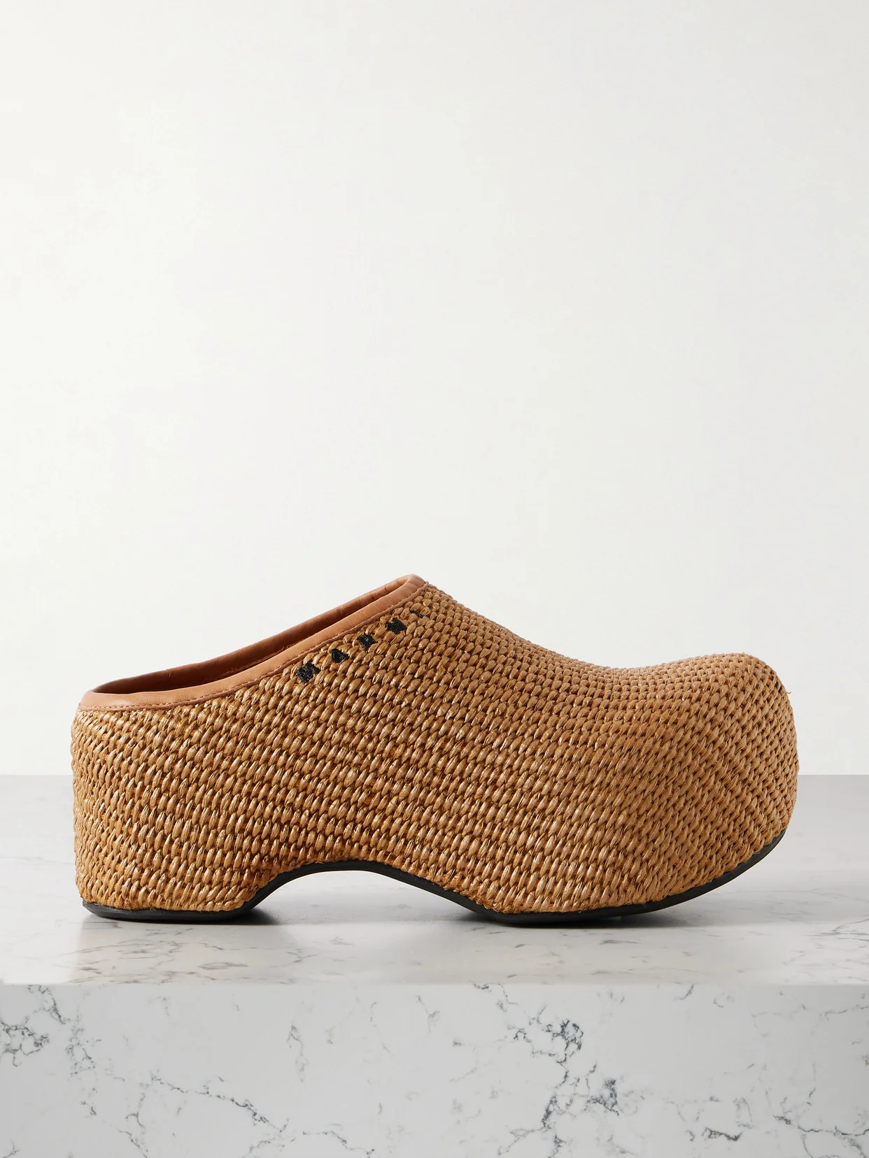 Sabot Raffia Platform Clogs - 1