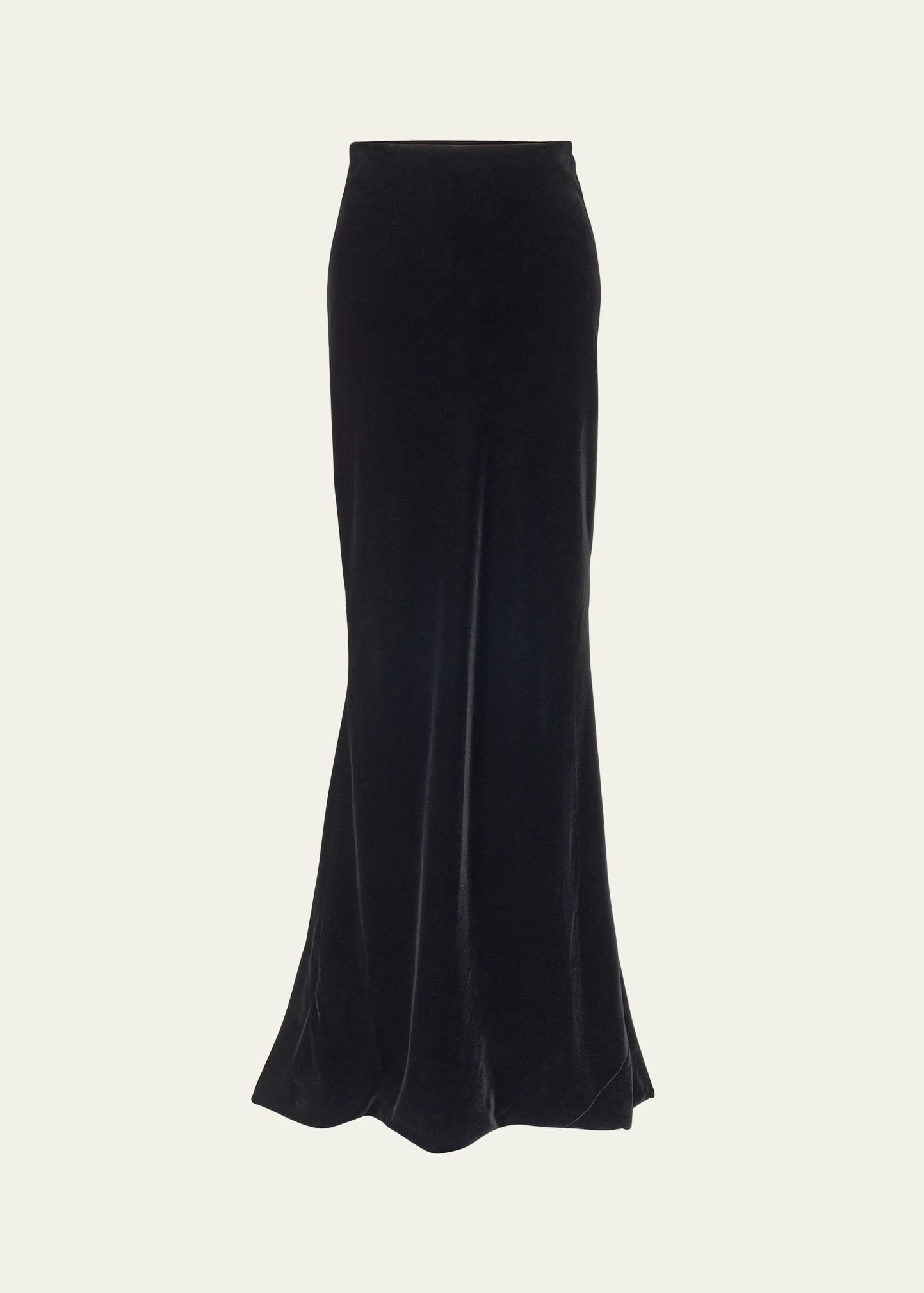 Velvet Maxi Trumpet Skirt - 1