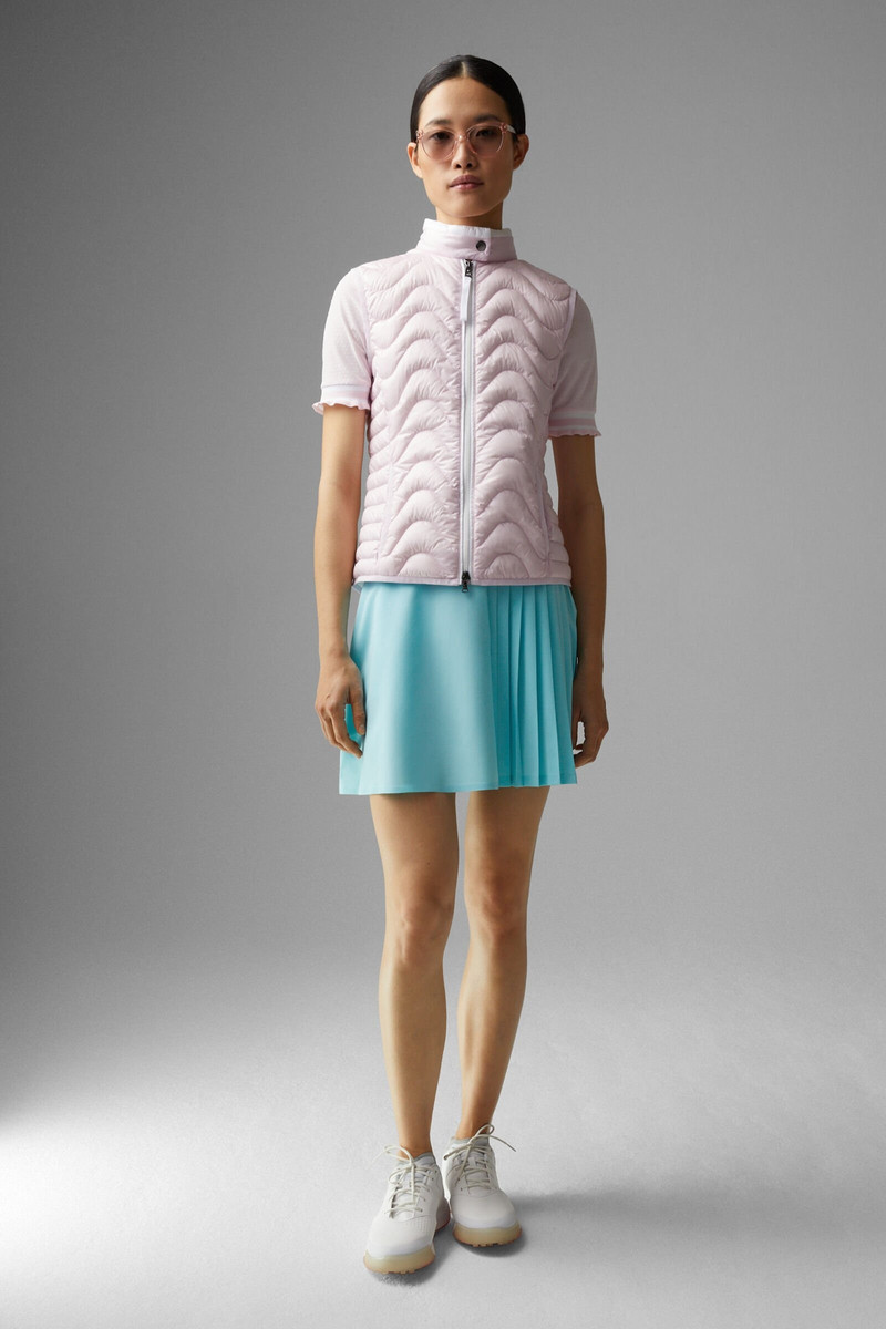 BOGNER Kleo lightweight down vest in Pink/White outlook