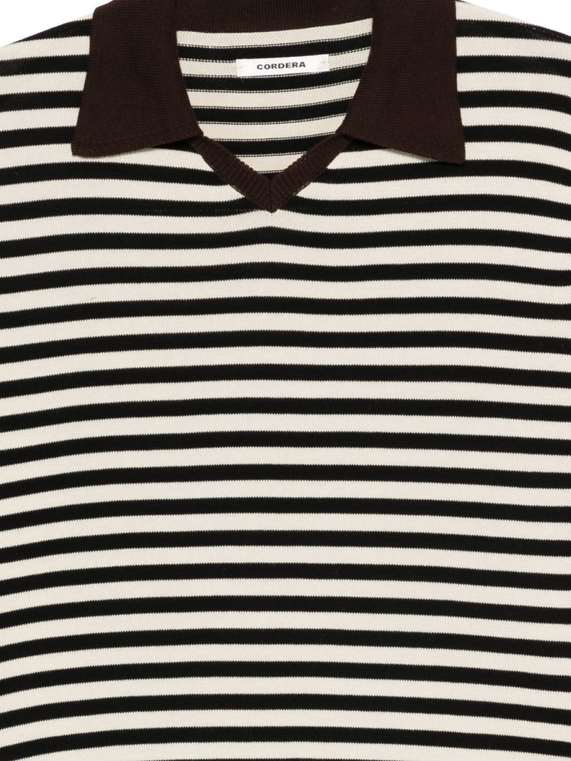 stripe-pattern knitted T-shirt 3