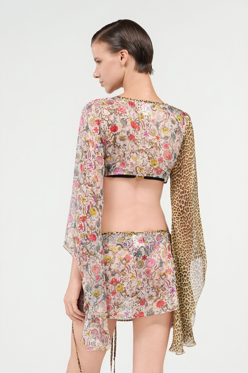 Baby Jaguar Print Silk Top 4