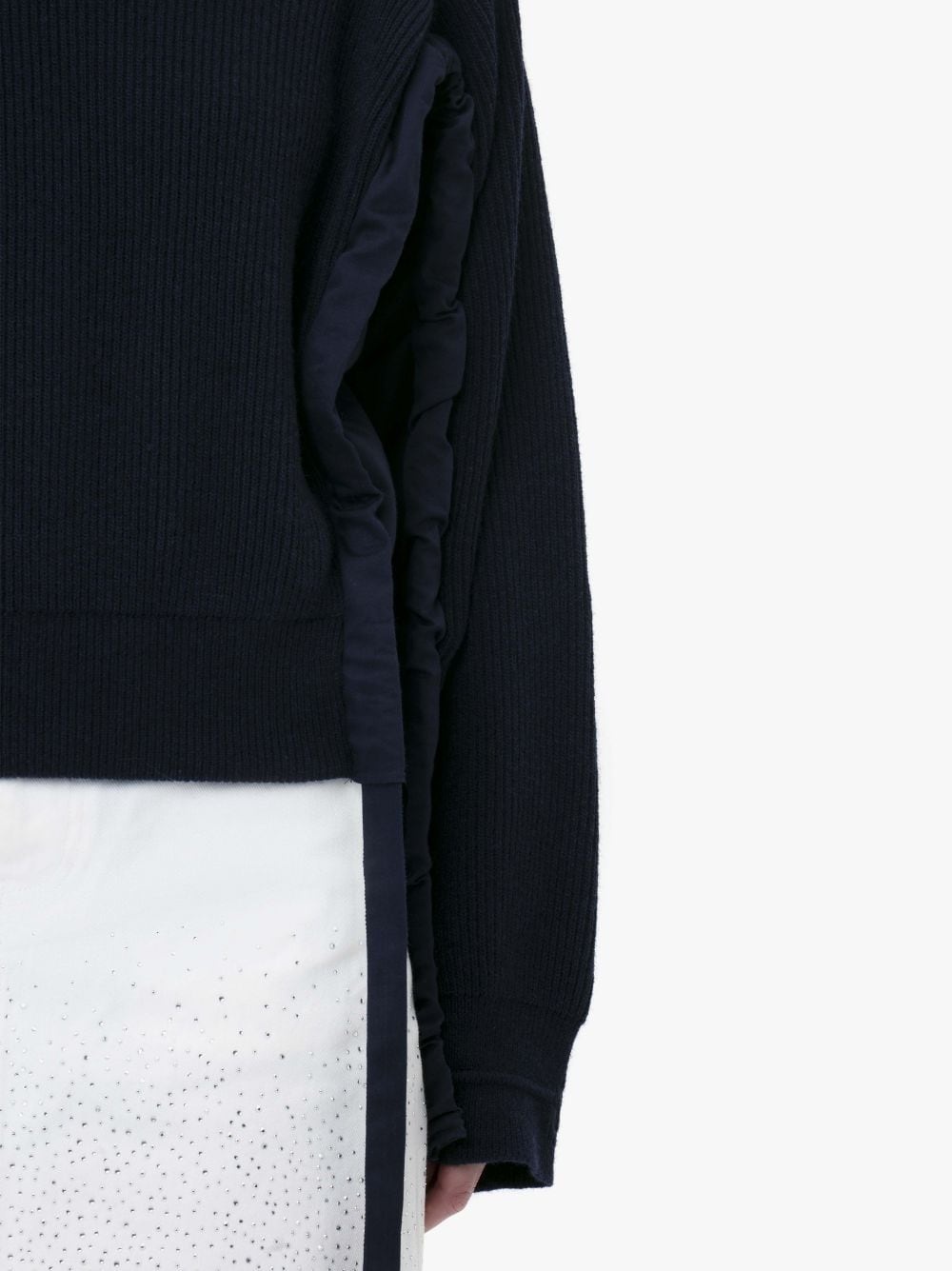 V-NECK JUMPER WITH CURVED SLEEVES - 5