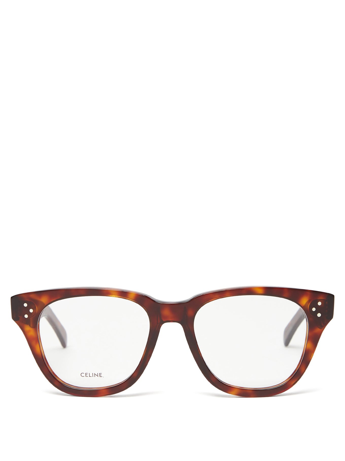 D-frame tortoiseshell-effect acetate glasses - 1