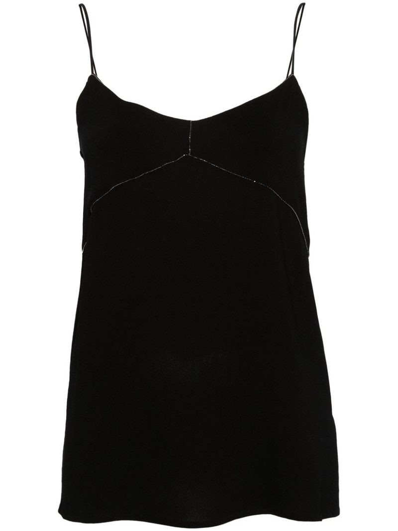 beaded-trim crepe tank top 1