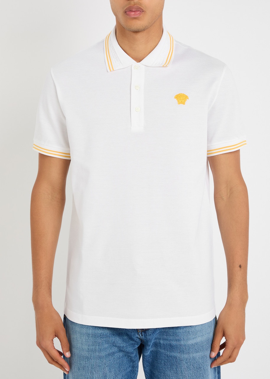 Versace Logo-embroidered Cotton Piqué Polo Shirt - 2