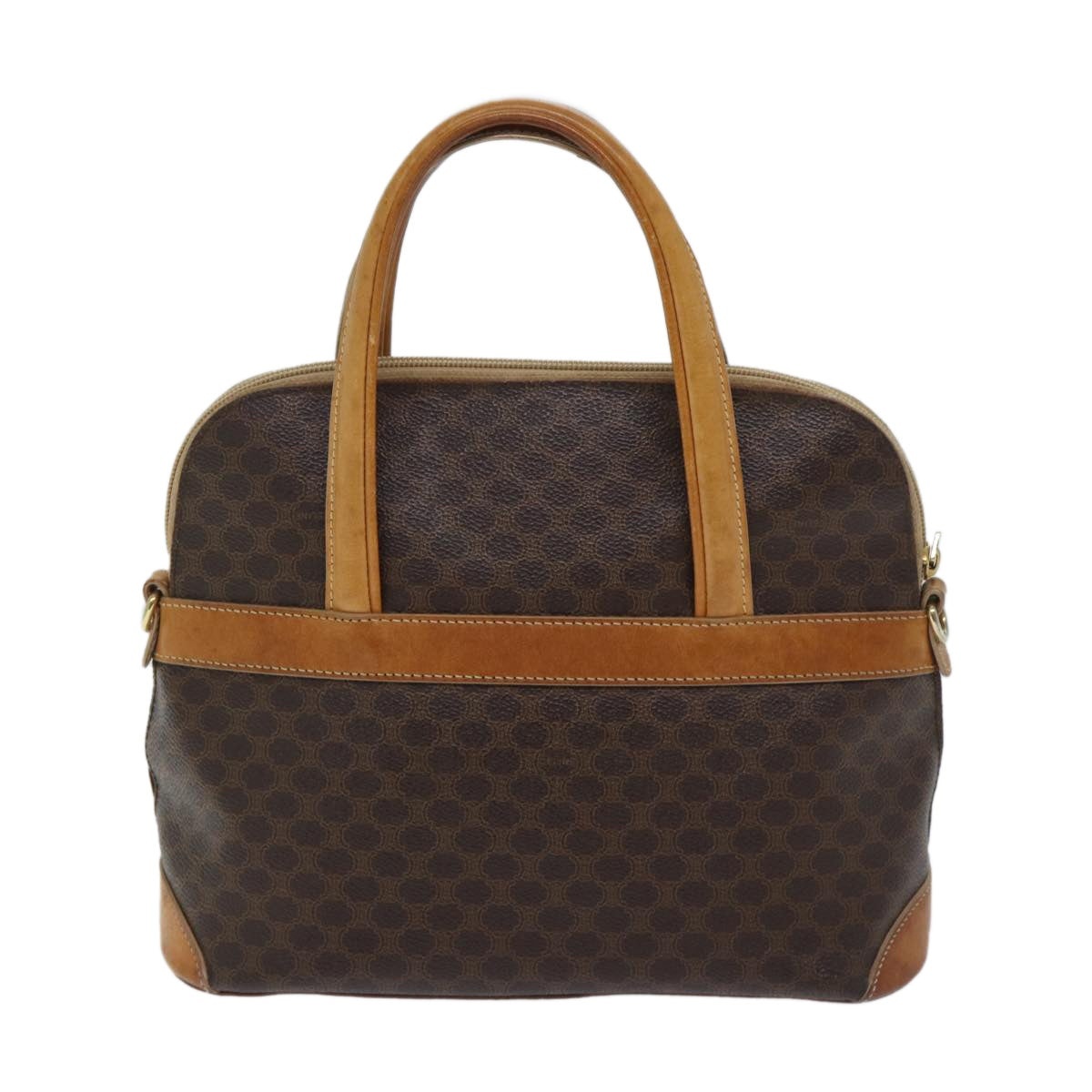CELINE Macadam Canvas Hand Bag Pvc Brown - 2
