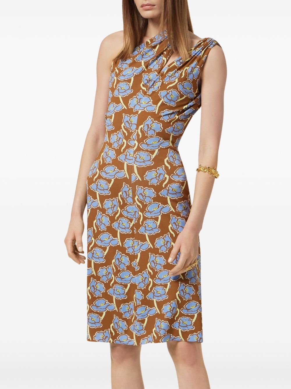 floral-print midi dress - 4