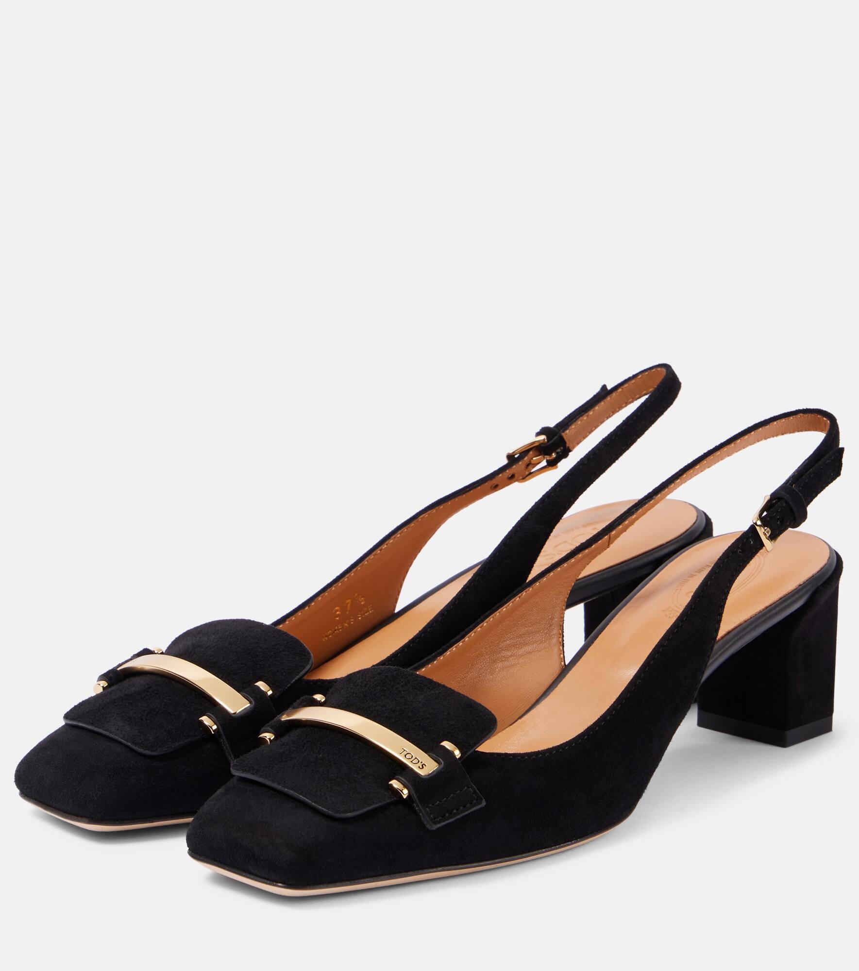 50 suede slingback pumps - 4