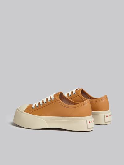 Marni BROWN NAPPA LEATHER PABLO LACE-UP SNEAKER outlook