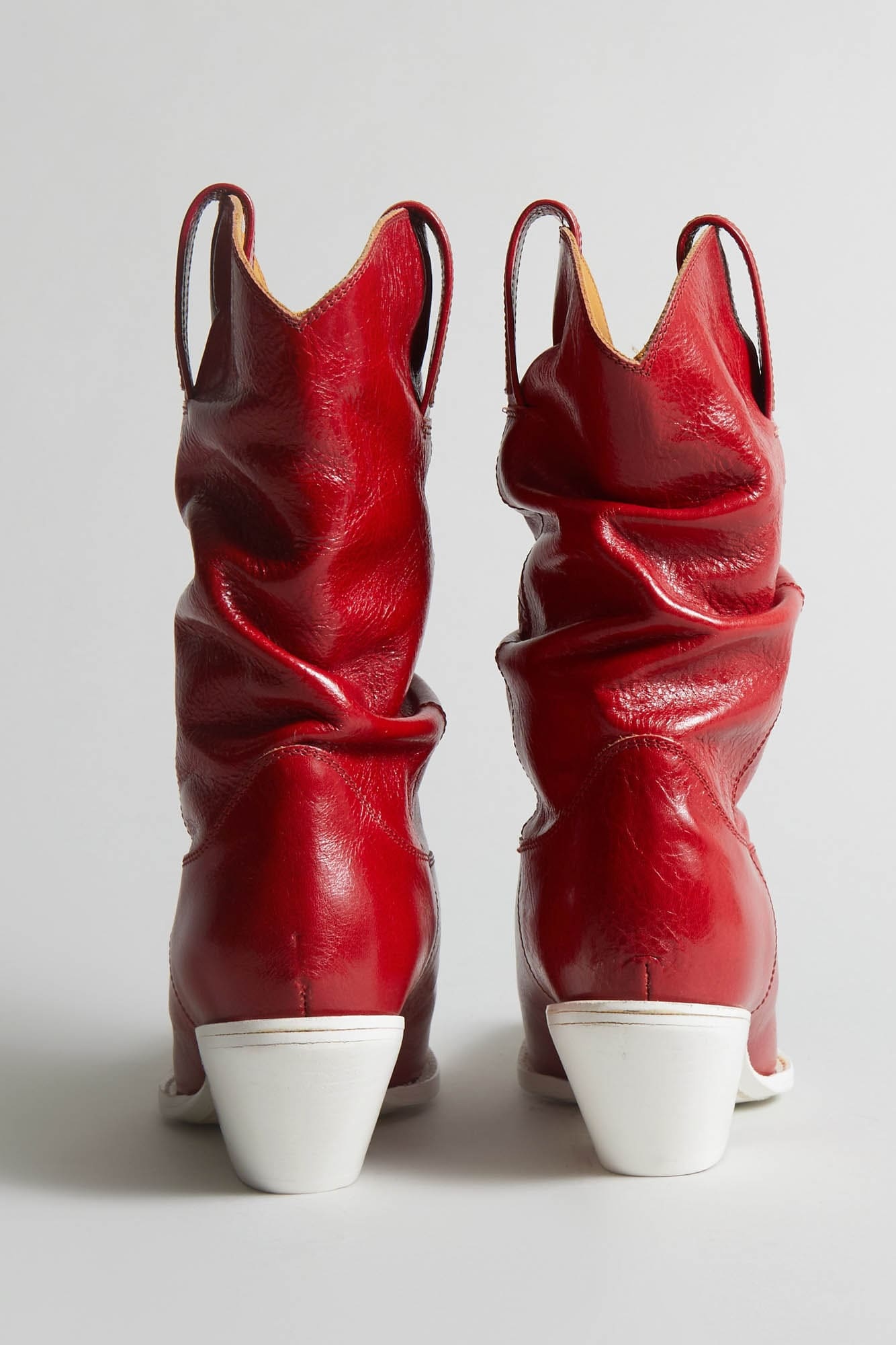 LOW CRUNCH COWBOY BOOT - RED/WHITE - 3
