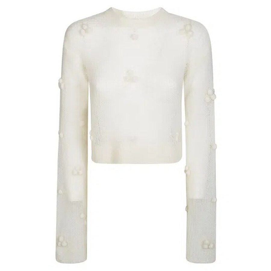 Rotate Ladies Egret Light Knit LS Sweater - 5