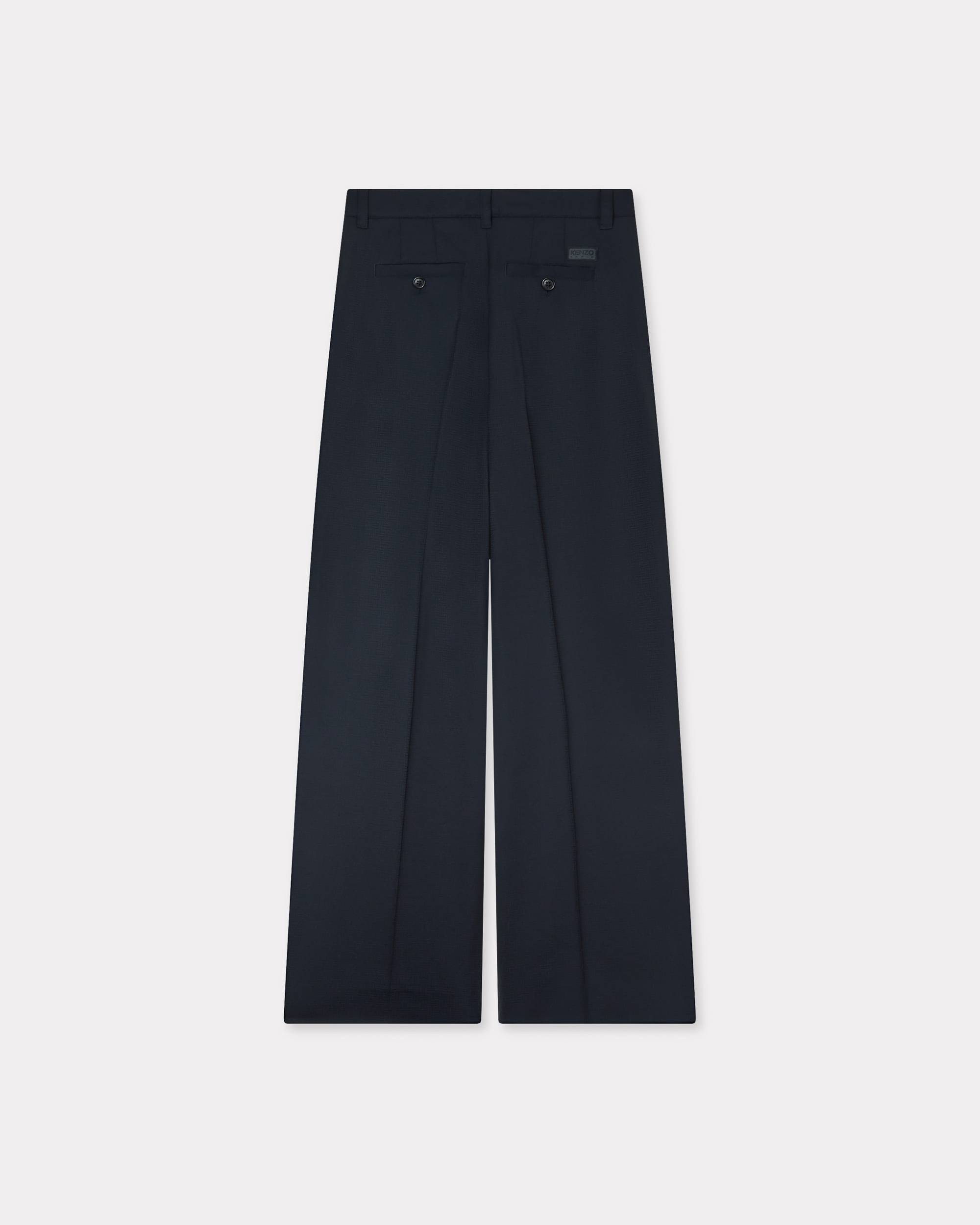 'KENZO Weave' wide leg pants in wool jacquard - 2