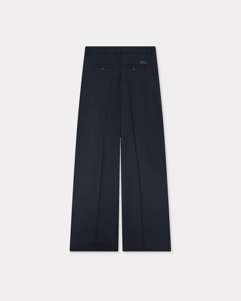 KENZO 'KENZO Weave' wide leg pants in wool jacquard outlook