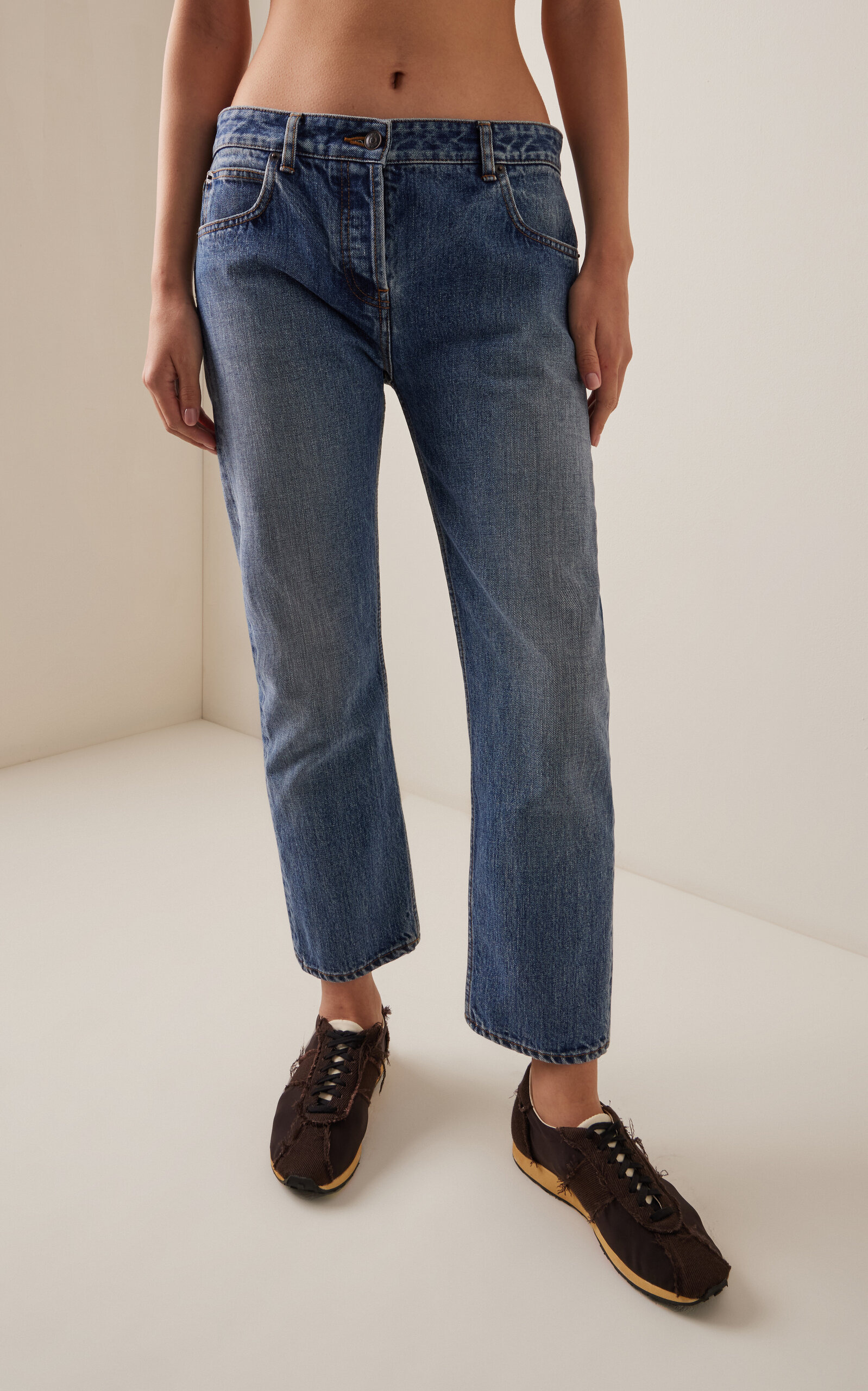 Riaco Rigid Mid-Rise Straight-Leg Jeans blue - 3