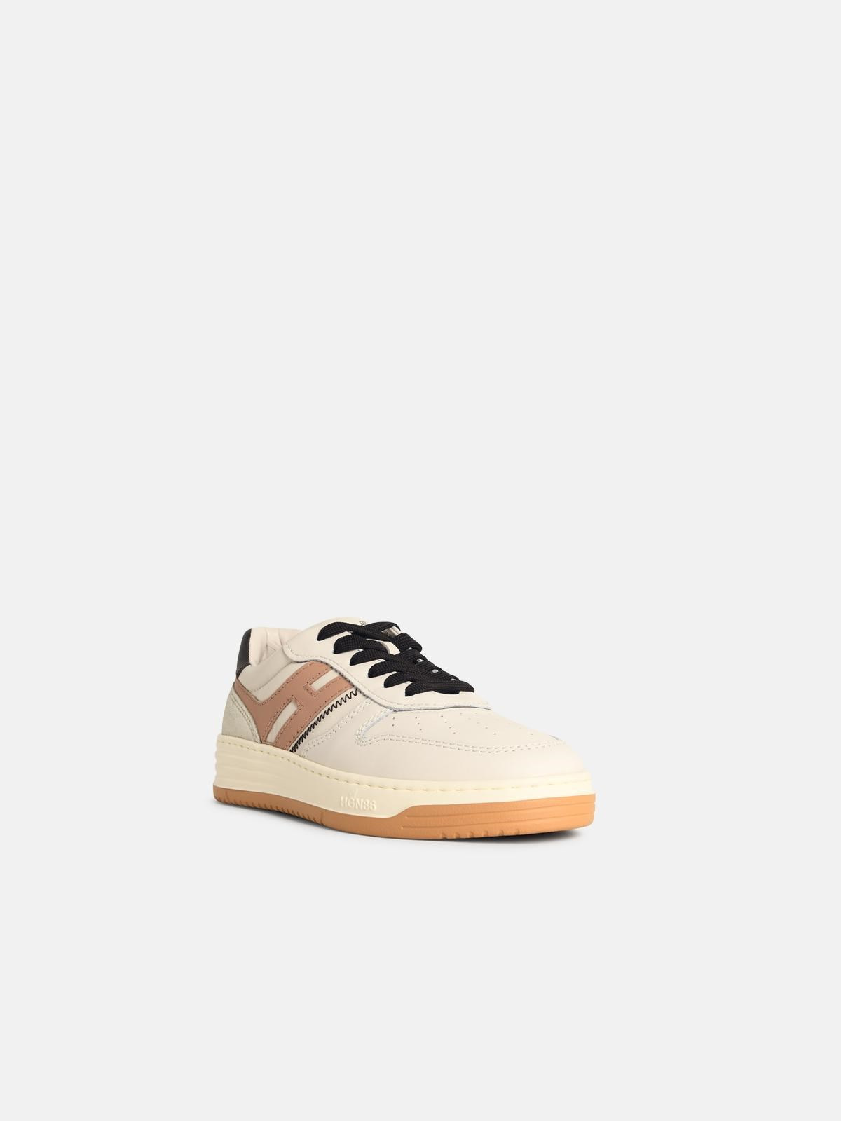 'H630' WHITE LEATHER SNEAKERS - 2