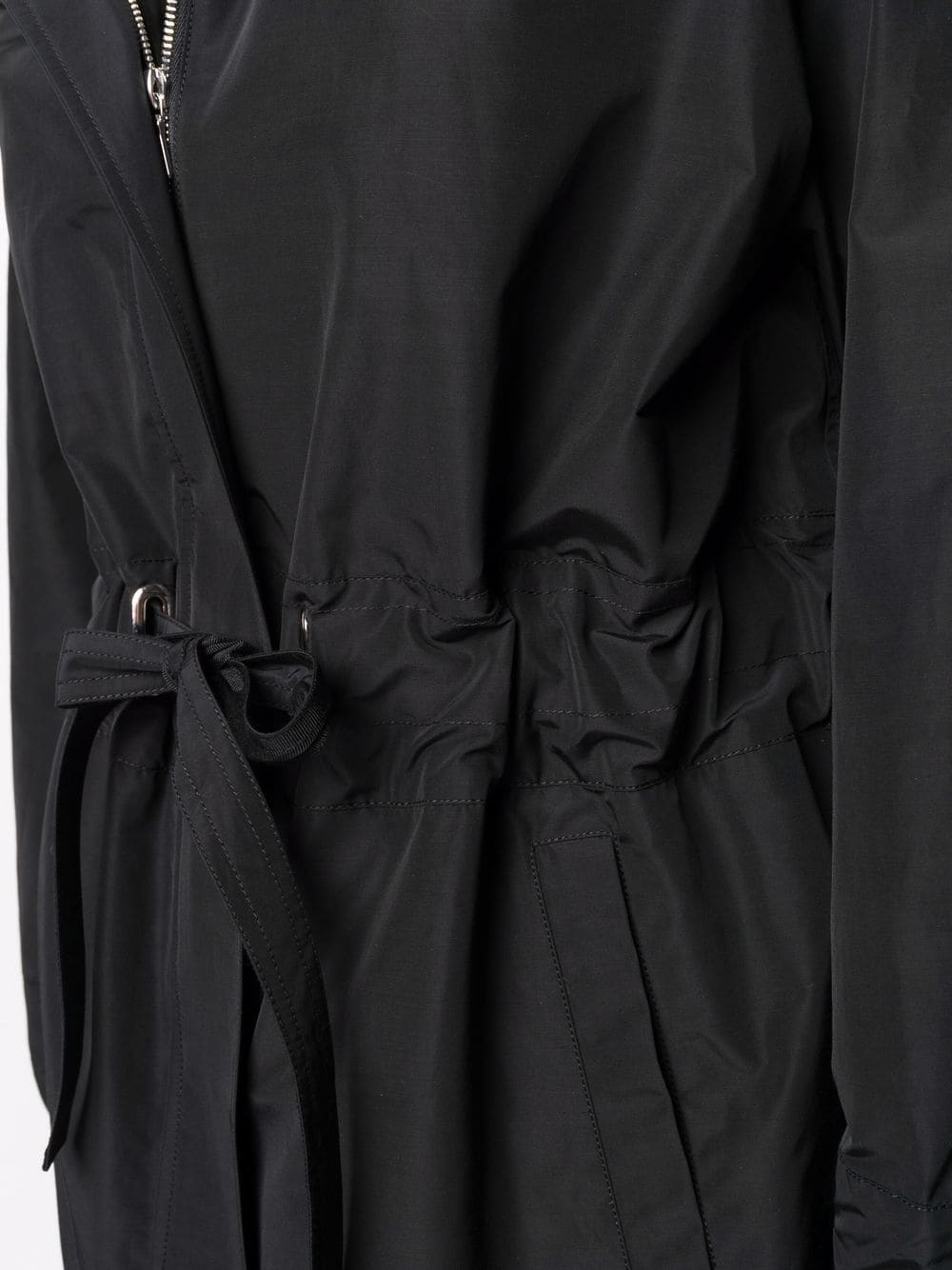 oversized hooded zip-up coat - 5